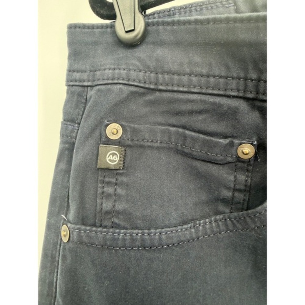 AG Adriano Goldschmied Everett Slim Straight Black Pants 35x32 Italian‎ Fabric